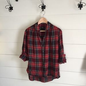Madewell button-up flannel shirt